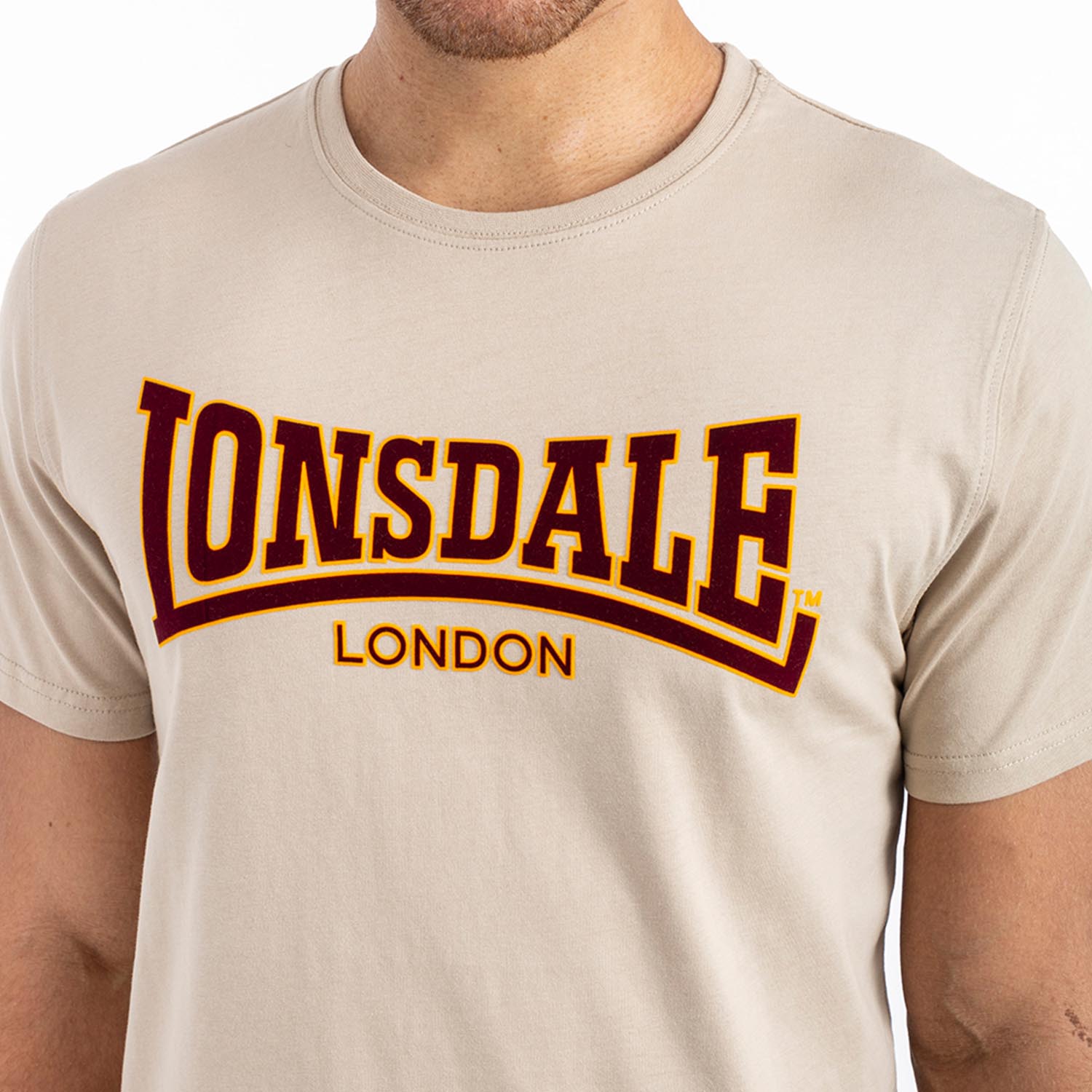 Lonsdale T-Shirt, Classic, sand, S