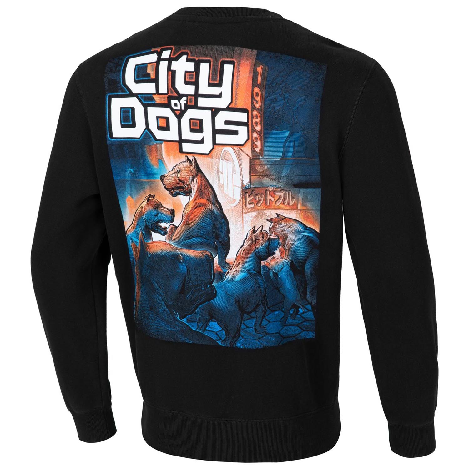 Pit Bull West Coast Pullover, City Of Dogs, schwarz, M