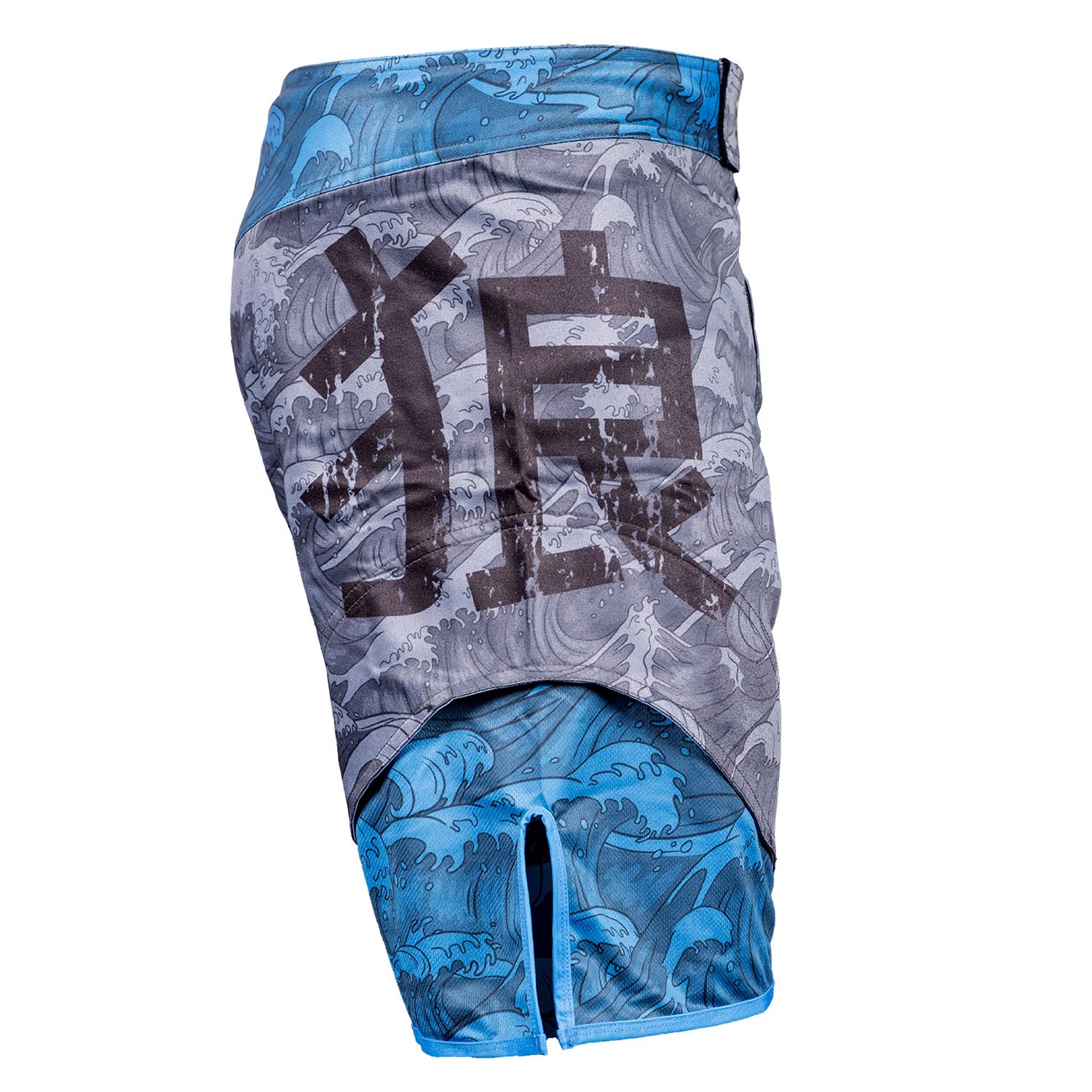 OKAMI MMA Fight Shorts, Kois, grey-blue, L