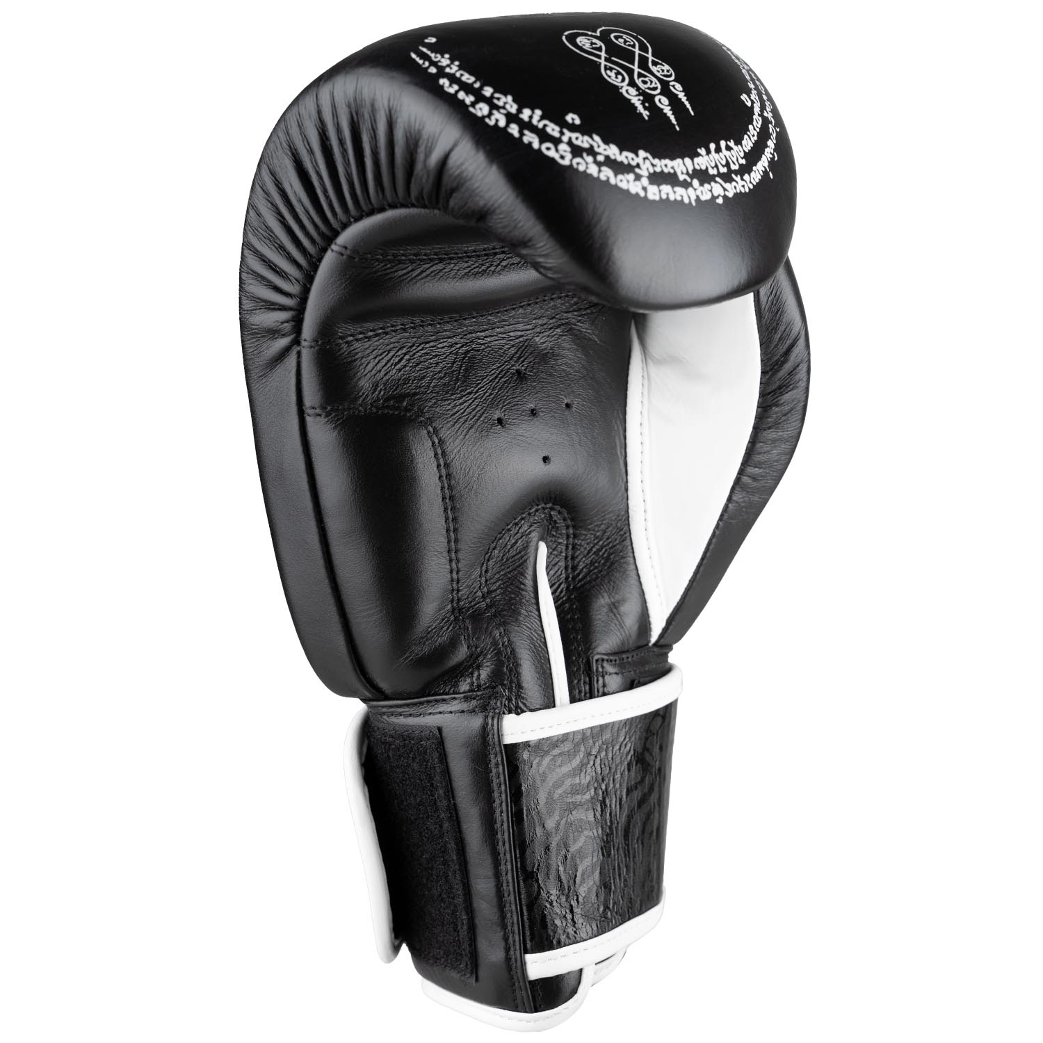 8 WEAPONS Boxing Gloves, Sak Yant Big Tiger, black-black, 16 Oz