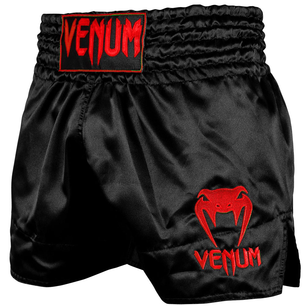 VENUM Muay Thai Shorts, Classic, schwarz-rot, XL
