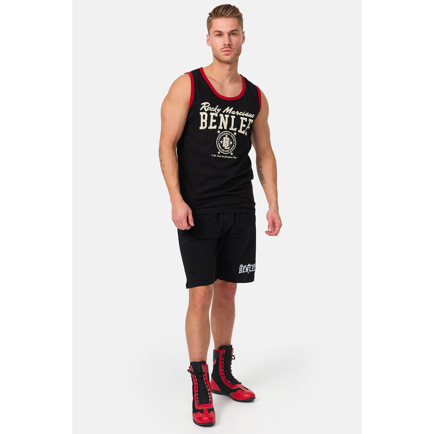 BENLEE Boxing Shoes, Longplex, red-black 41