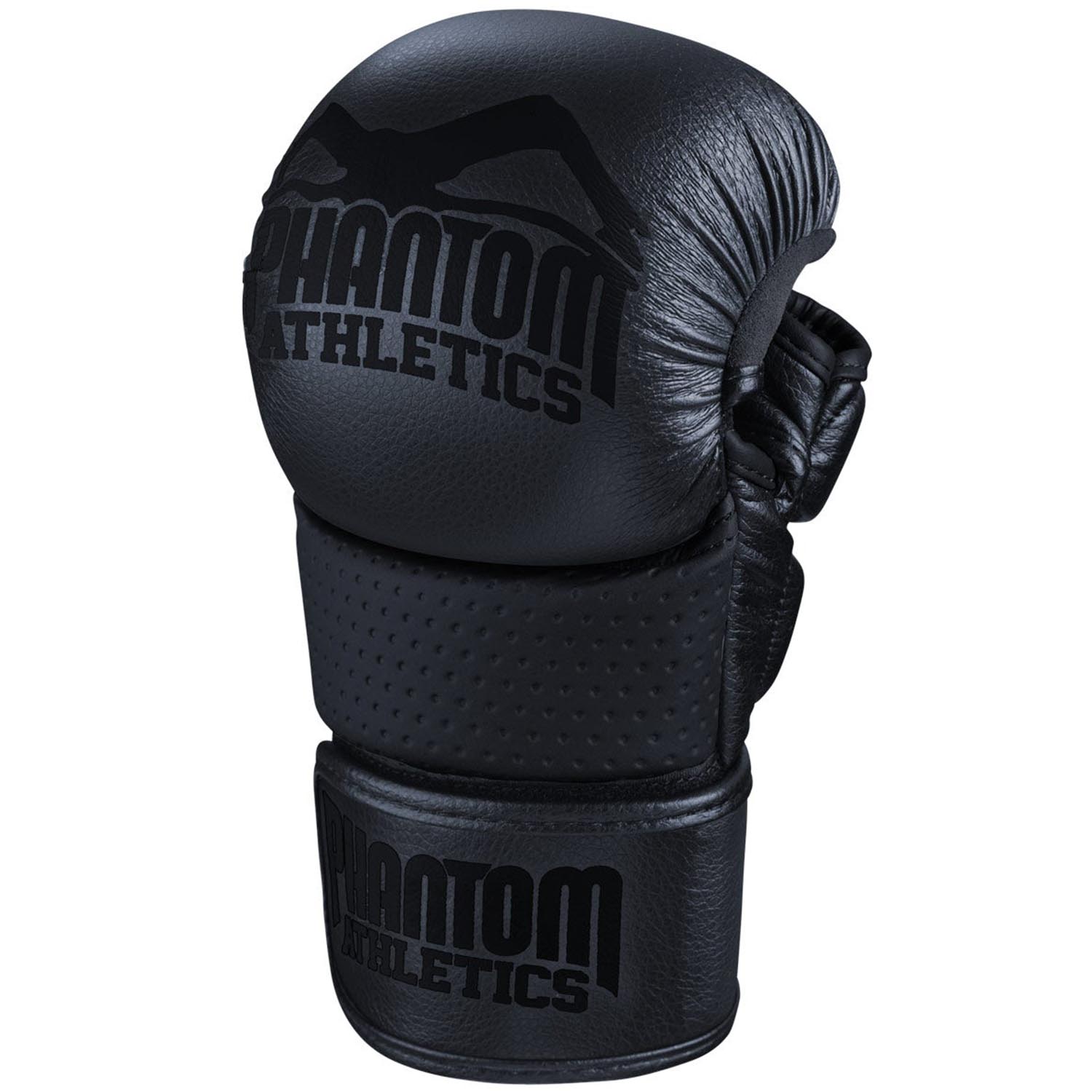Phantom Athletics MMA Boxing Gloves, Riot, blackout Edition, black, S/M