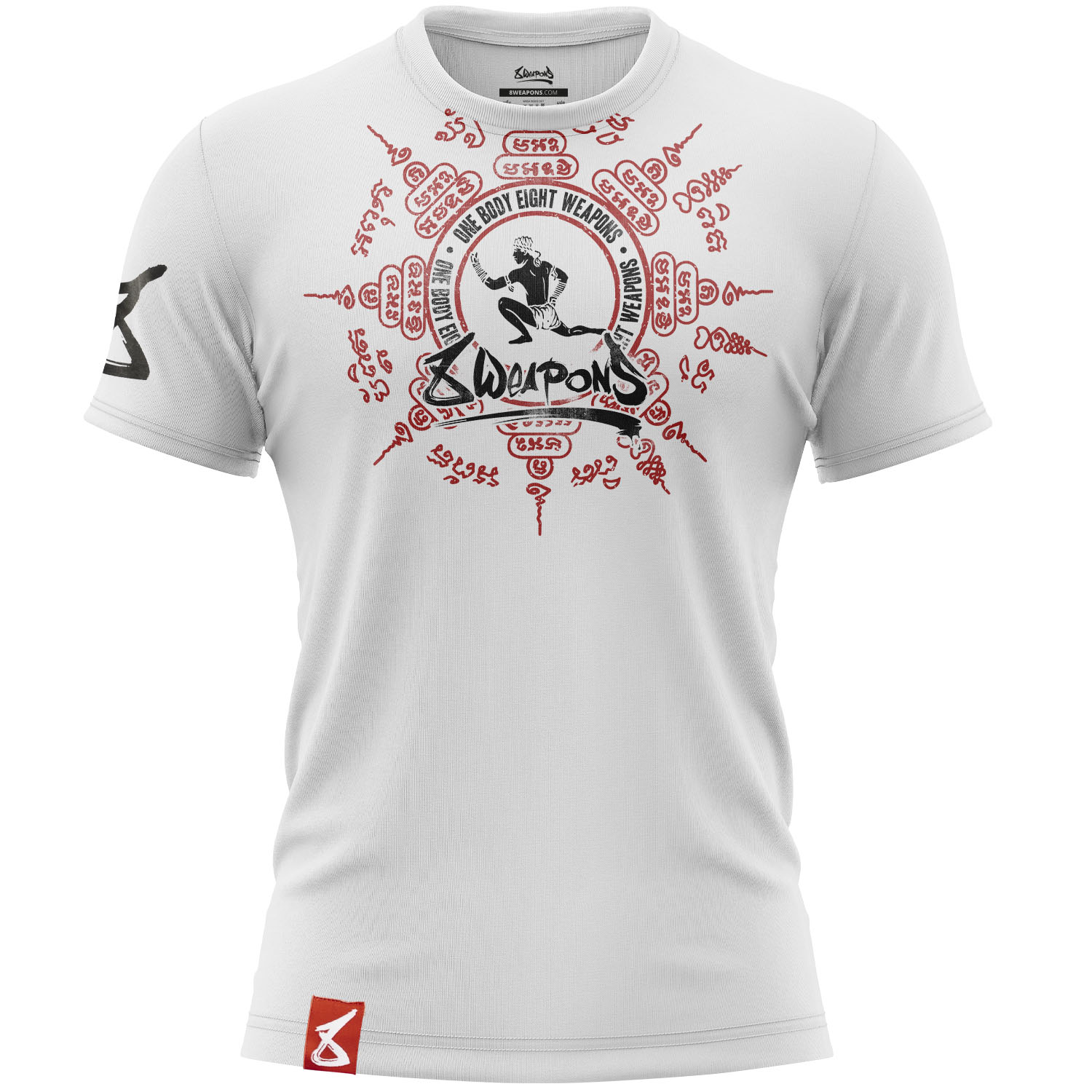 8 WEAPONS Muay Thai T-Shirt, Eight Ways, weiß, L