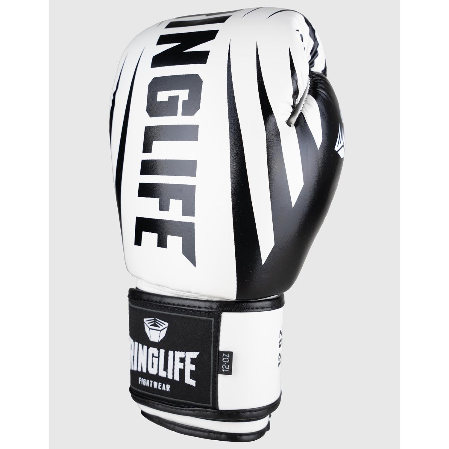 RINGLIFE Boxhandschuhe, No.1 weiß-schwarz 14 Oz