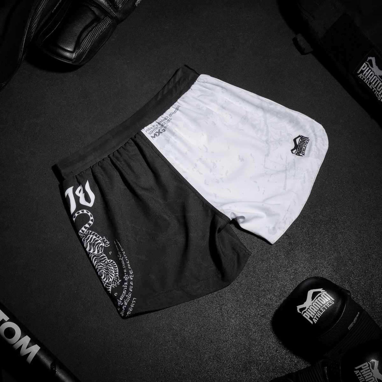 Phantom Athletics MMA Fight Shorts, Fusion Muay Thai, black-white, XL