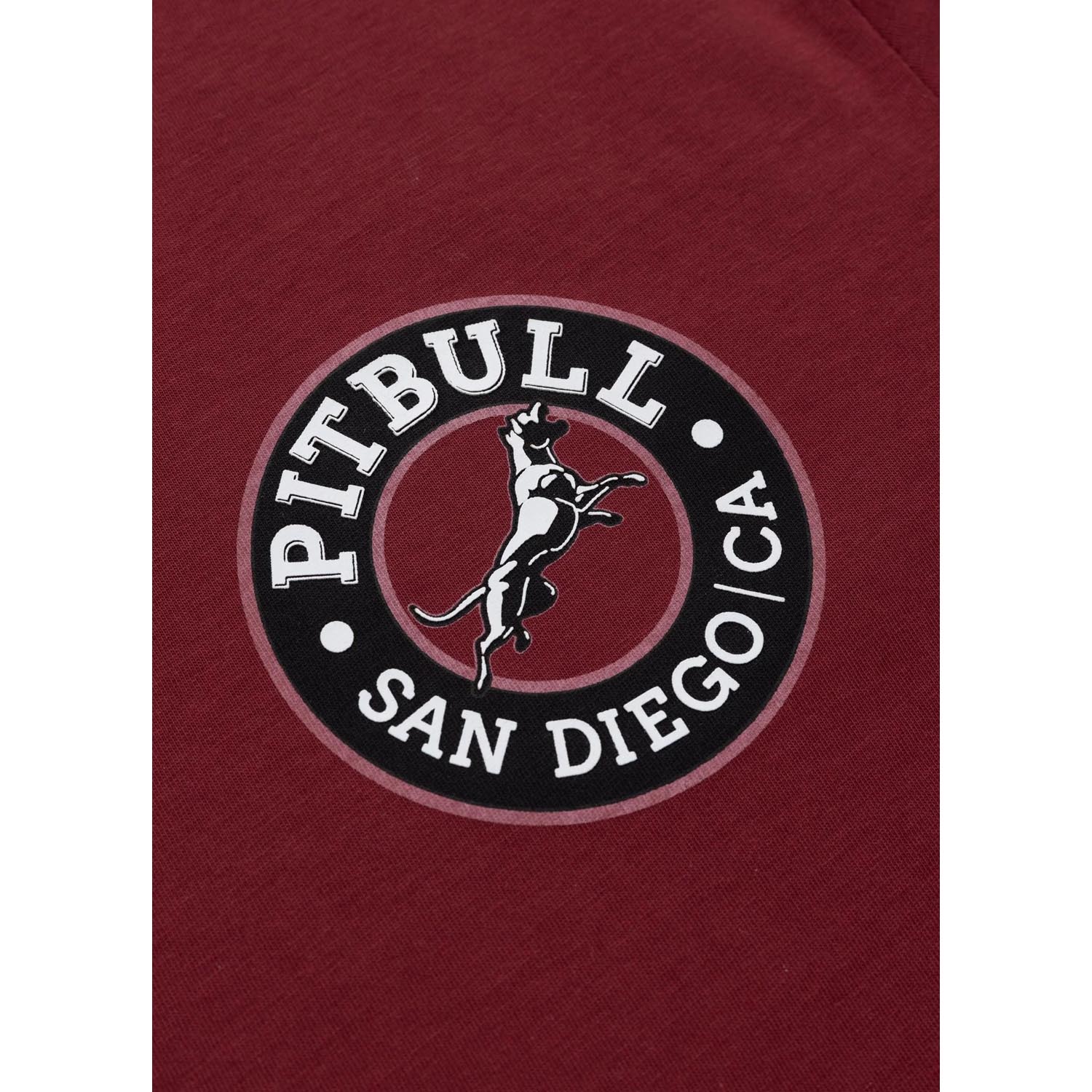 Pit Bull West Coast, T-Shirt, San Diego CA BLACK, black-wine red, XXXL