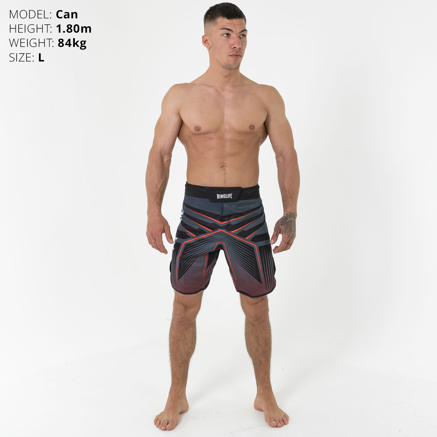 RINGLIFE MMA Shorts - Octaring schwarz-rot XXL