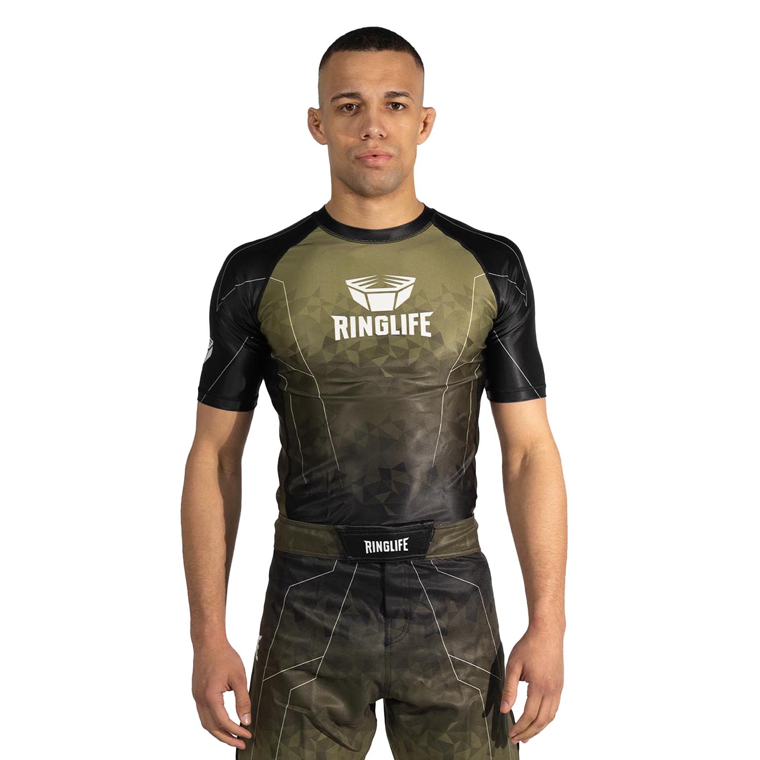 RINGLIFE Rashguard S/S - Transition black-green S