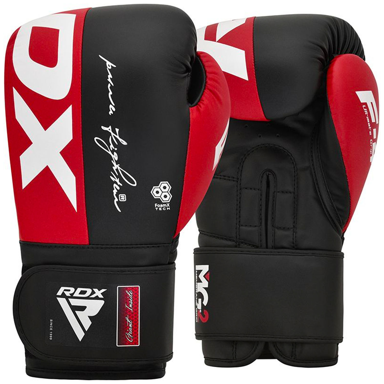 RDX Boxing Gloves, Rex F4, black-red, 16 Oz