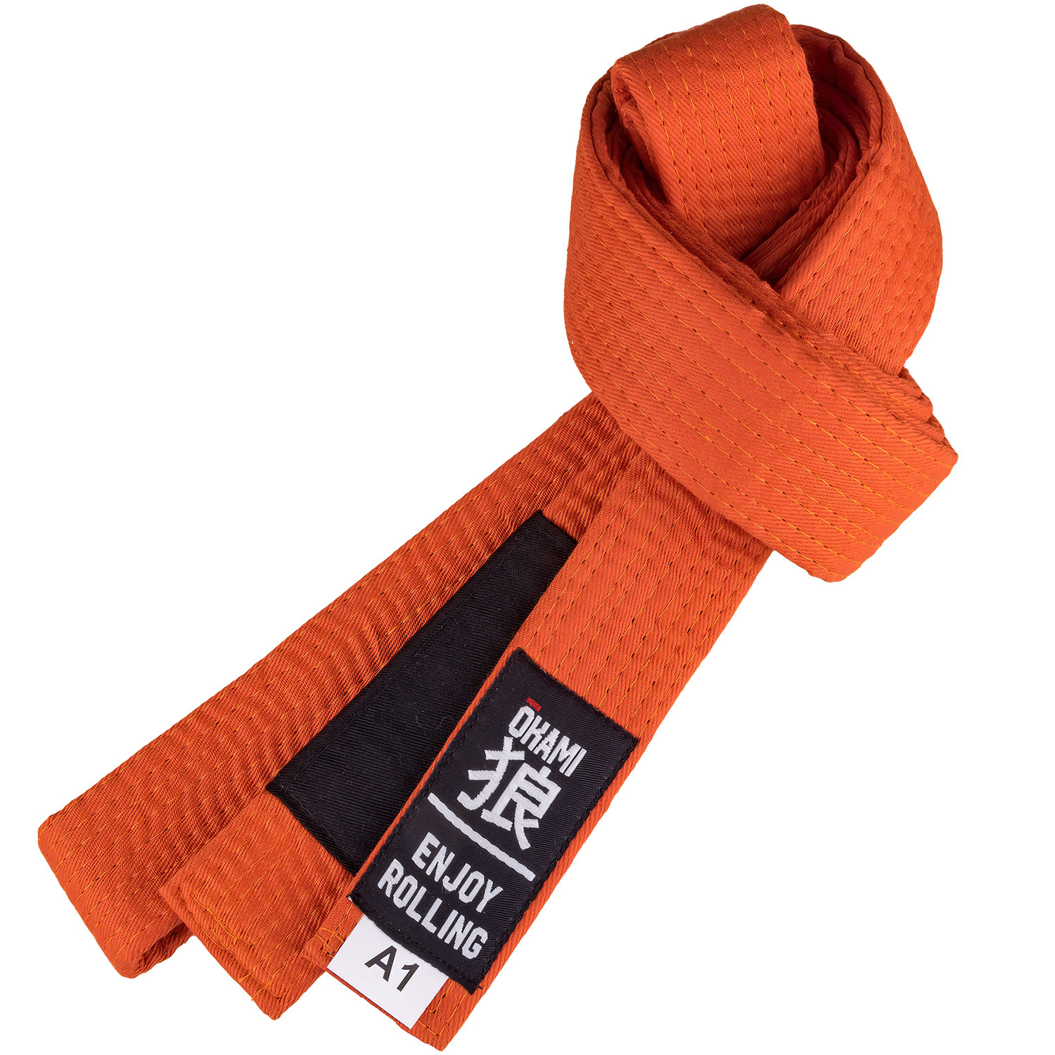 OKAMI BJJ Belt, Luta Livre, orange, A4