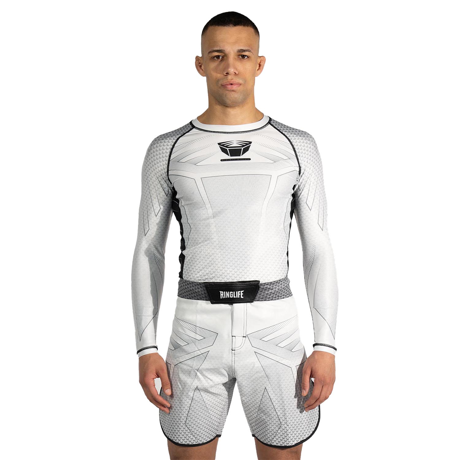 RINGLIFE Rashguard, L/S - Octaring 2.0 weiss-schwarz S