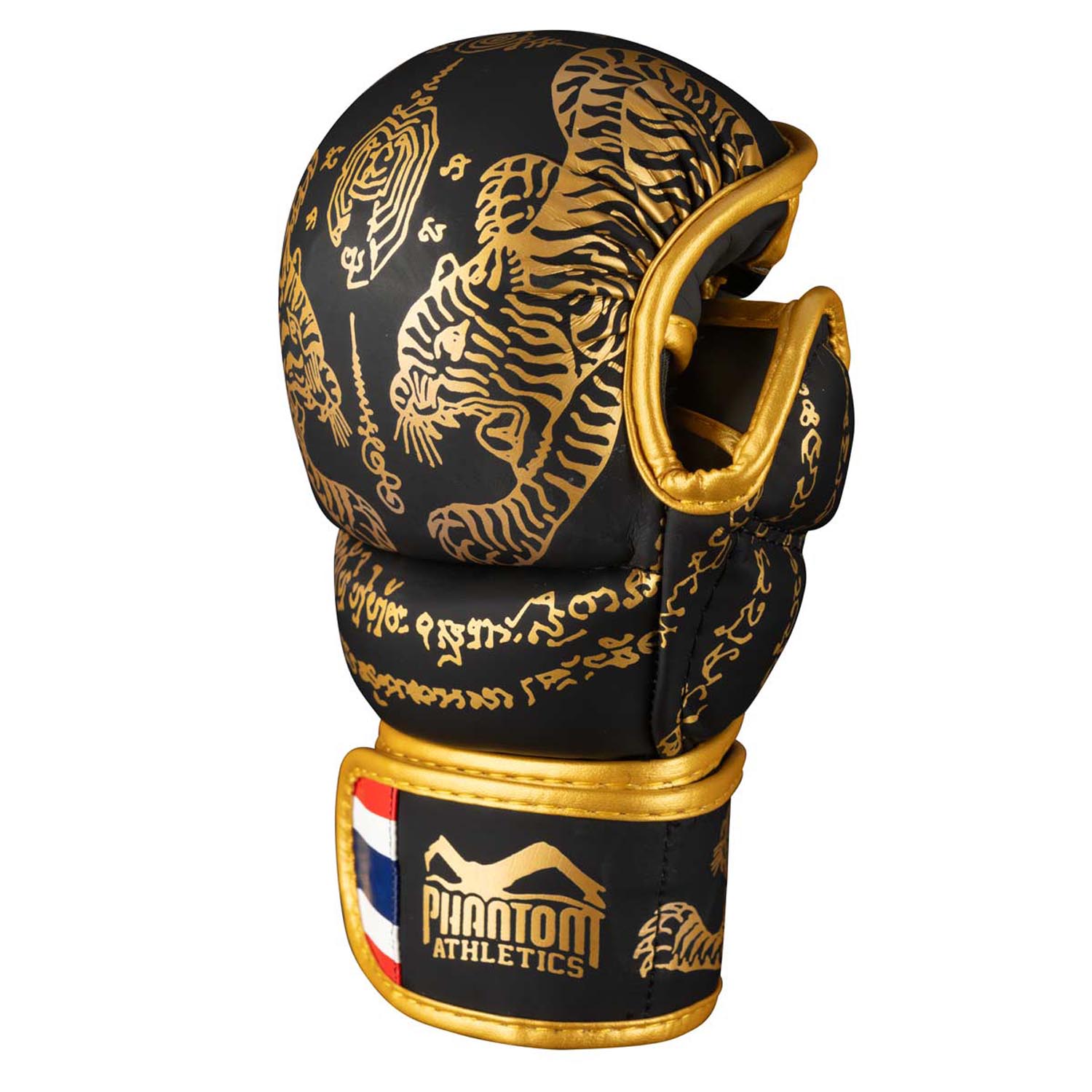 Phantom Athletics MMA Sparring Gloves, Muay Thai, black-gold, S/M
