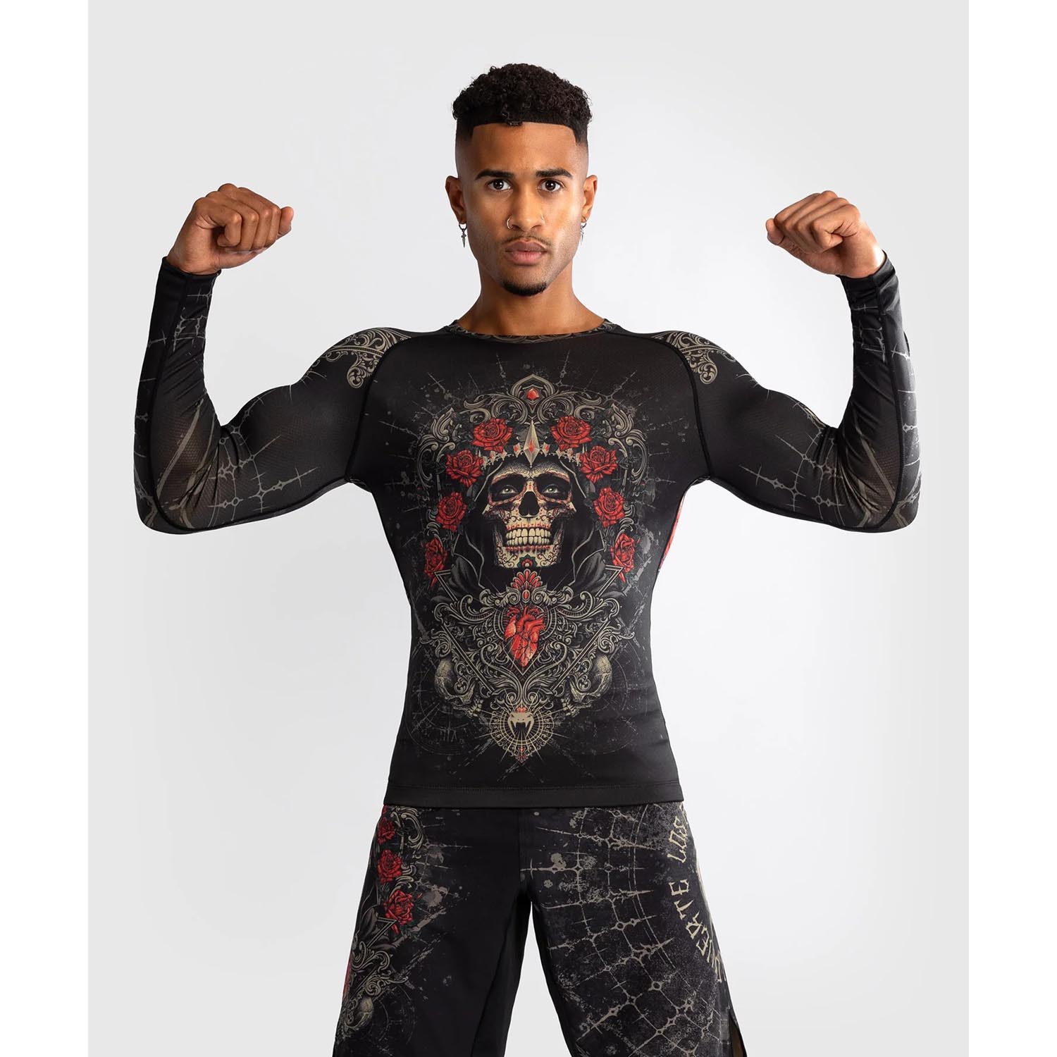 VENUM Rashguard, L/S, Santa Muerte 5.0, black-gold, XXL