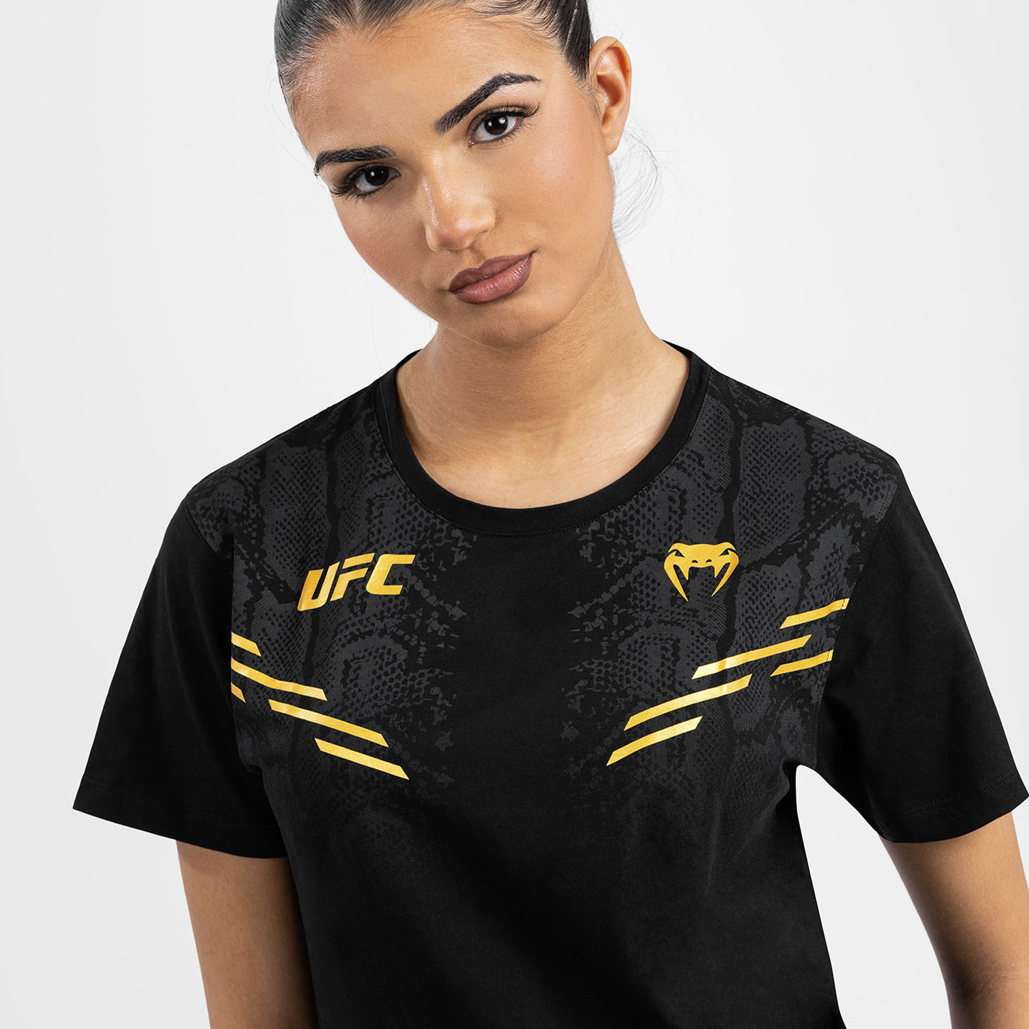 VENUM T-Shirt, Damen, UFC Replica Champion, Adrenaline, schwarz-gold, L