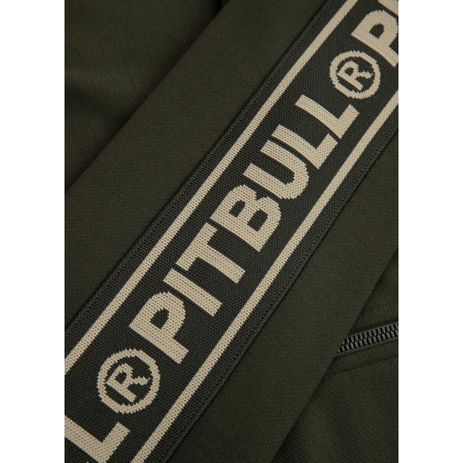 Pit Bull West Coast Trainingsjacke, Tape Logo, olive, XXL