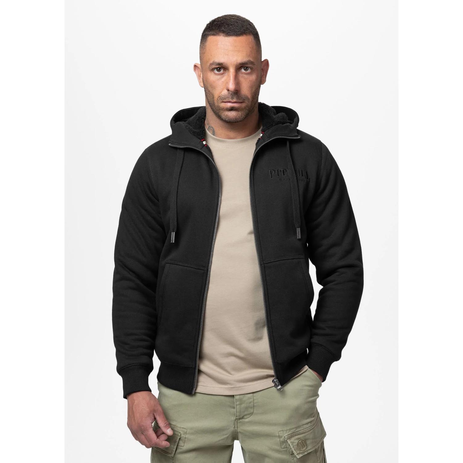 Pit Bull West Coast Zip Hoody, Ruffin Detroit, black, XXXL