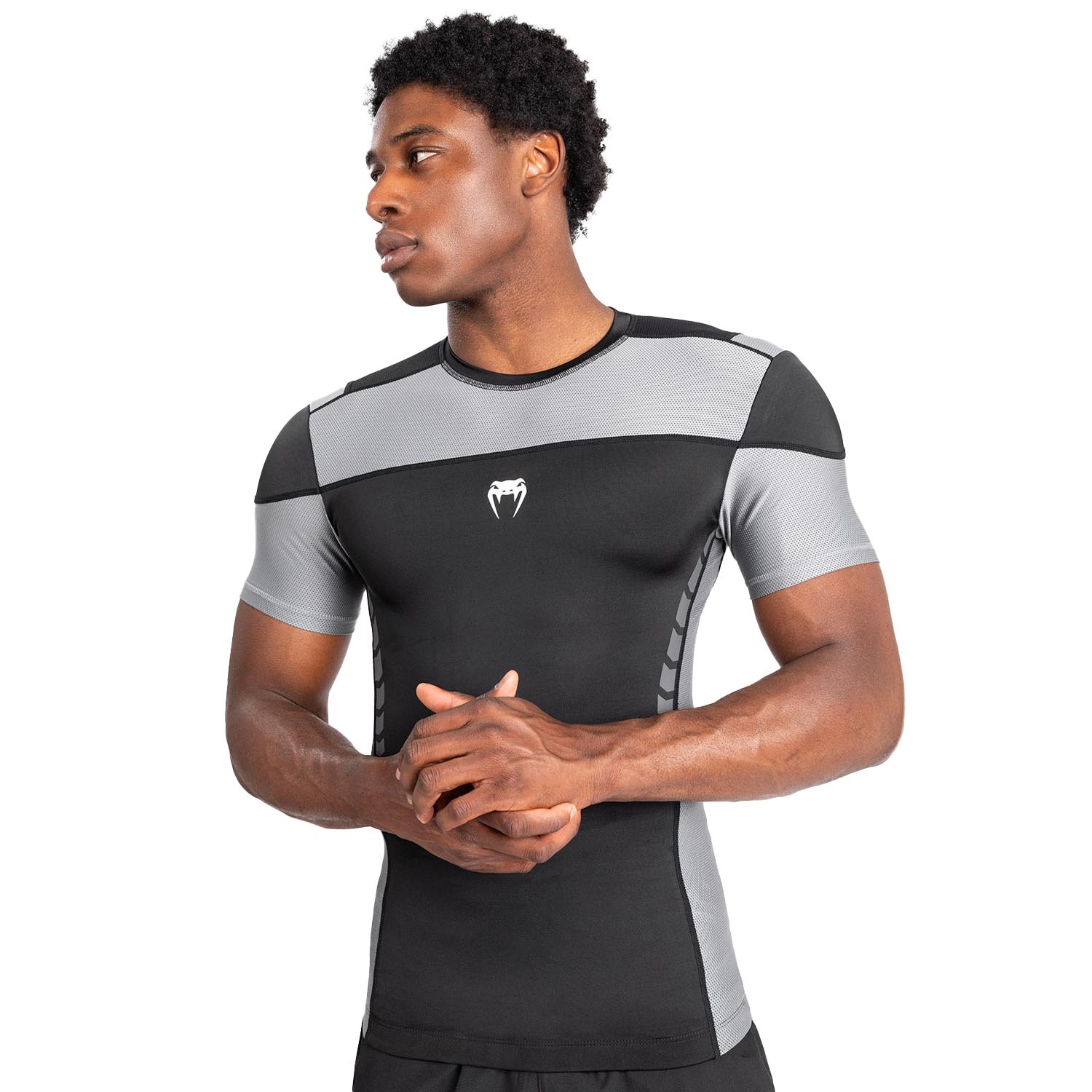 VENUM Rashguard, S/S, Tempest, schwarz-grau, XXL