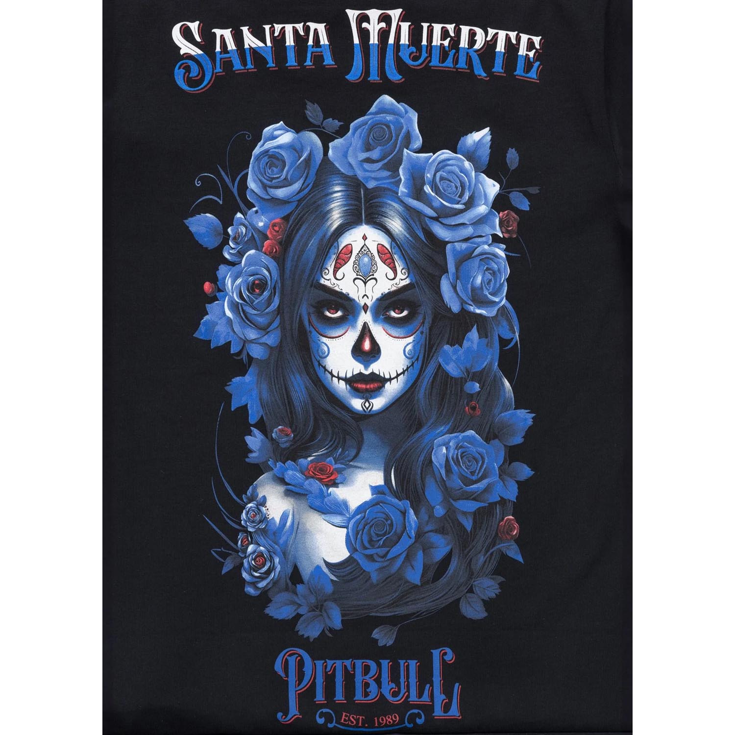 Pit Bull West Coast T-Shirt, Women, Santa Muerte, black-blue, XL