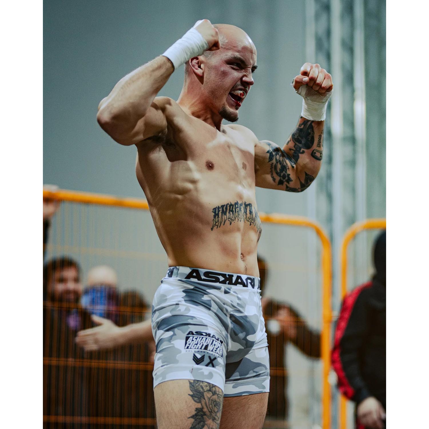 ASKARI Compression Shorts, Oymyakon, white-camo, S