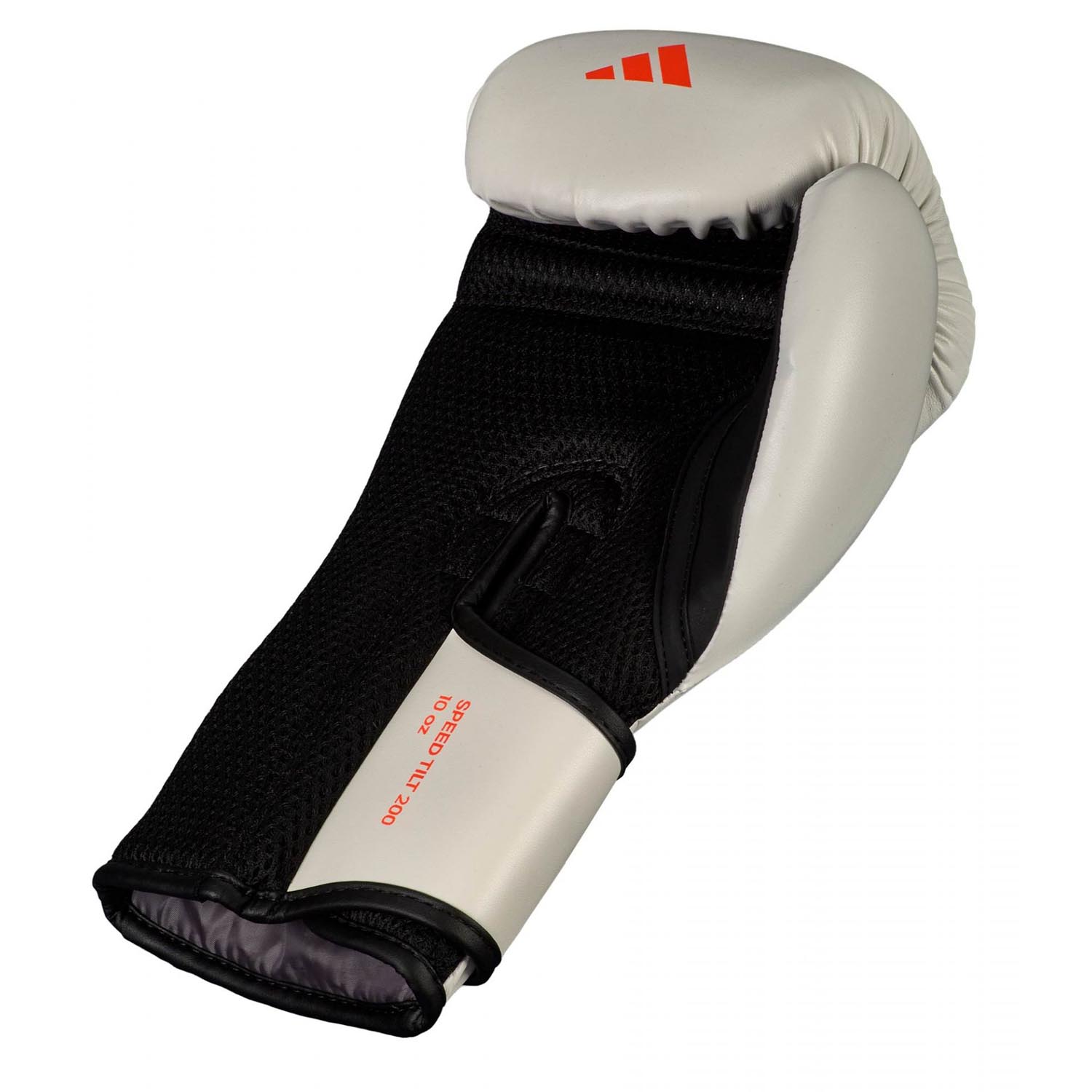 adidas Boxhandschuhe, Speed Tilt 200, beige-schwarz-orange, 10 Oz