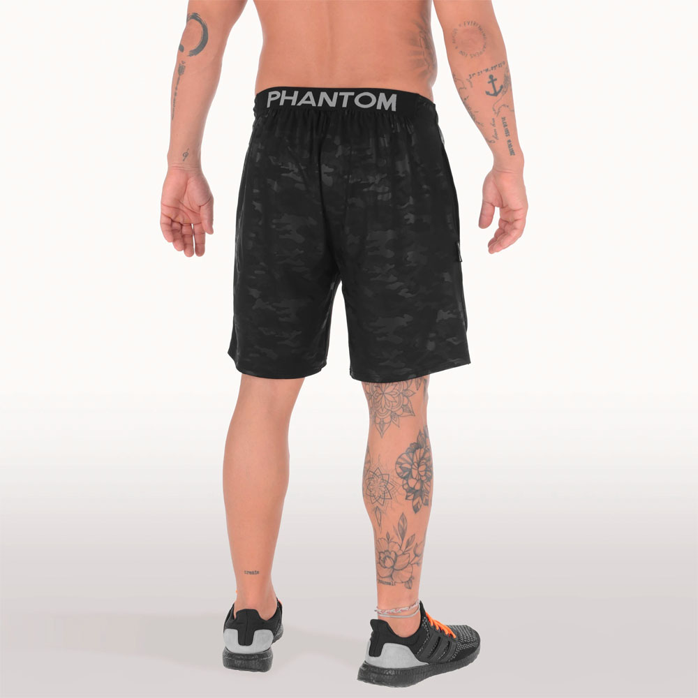 Phantom Athletics Fitness Shorts, Shadow, camo-schwarz, M