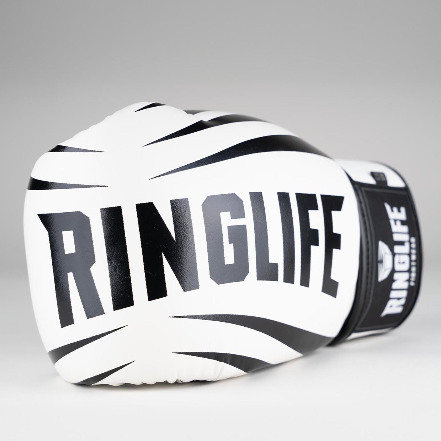 RINGLIFE Boxhandschuhe, No.1 weiß-schwarz 14 Oz