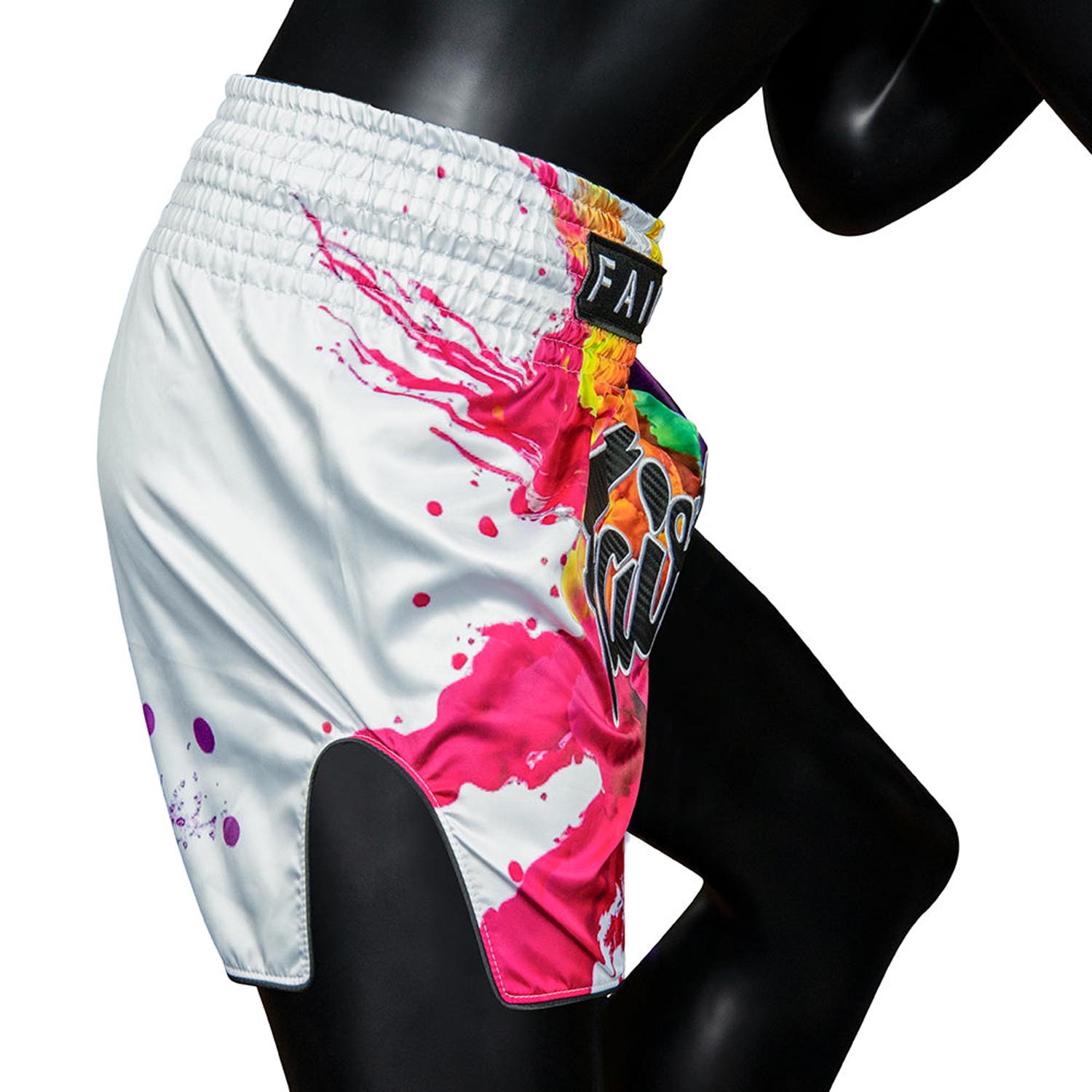 Fairtex Muay Thai Shorts, BS1939, Funky Soul, white, M