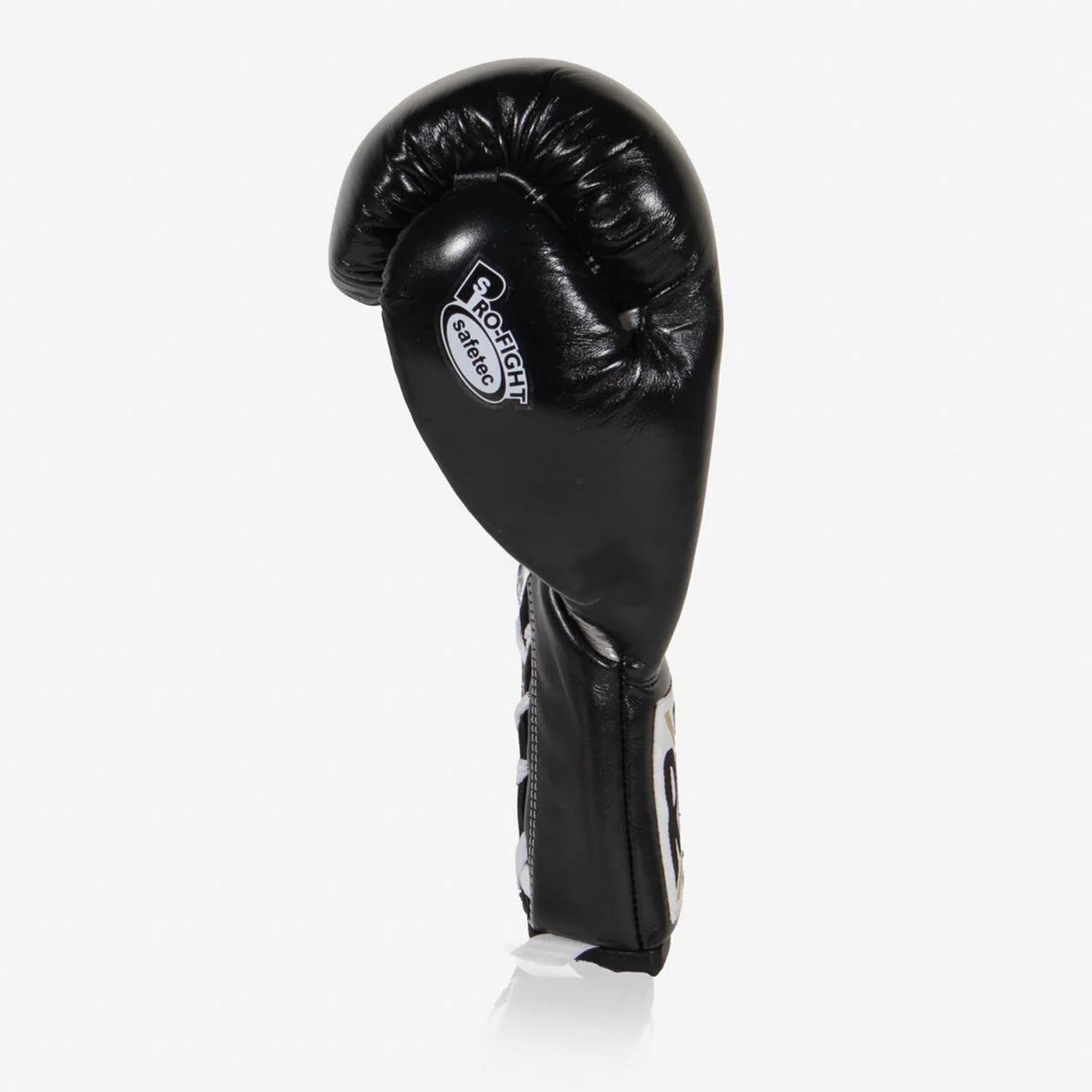 Cleto Reyes Boxhandschuhe, Safetec Contest, schwarz-silber, 10 Oz