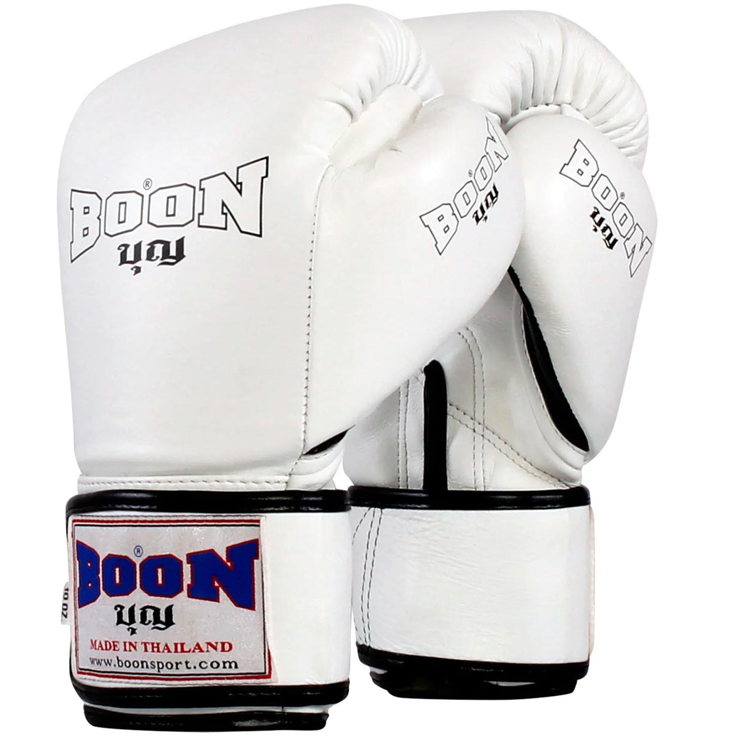 BOON Boxing Gloves, BGCBK, Compact Velcro, white, 12 Oz