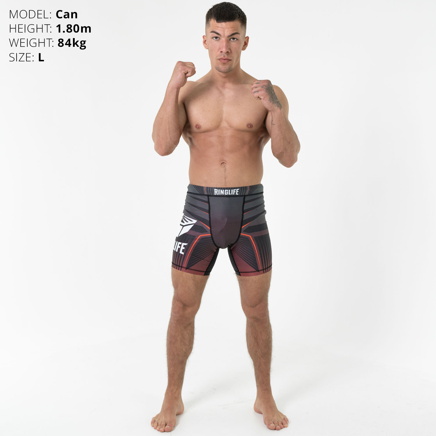 RINGLIFE Compression Shorts - Octaring schwarz-rot S