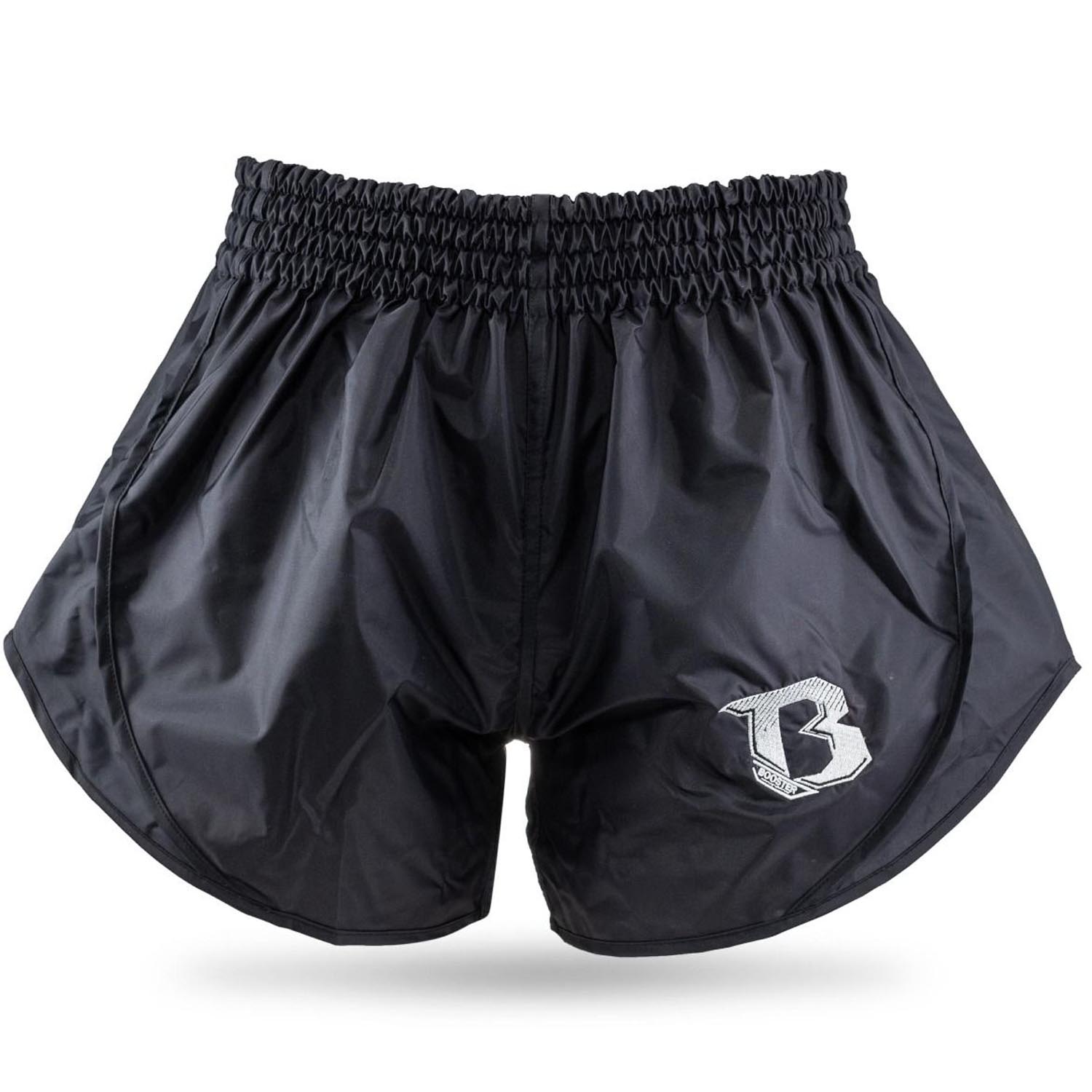 Booster Muay Thai Shorts Kids, Retro Hybrid, black, XS