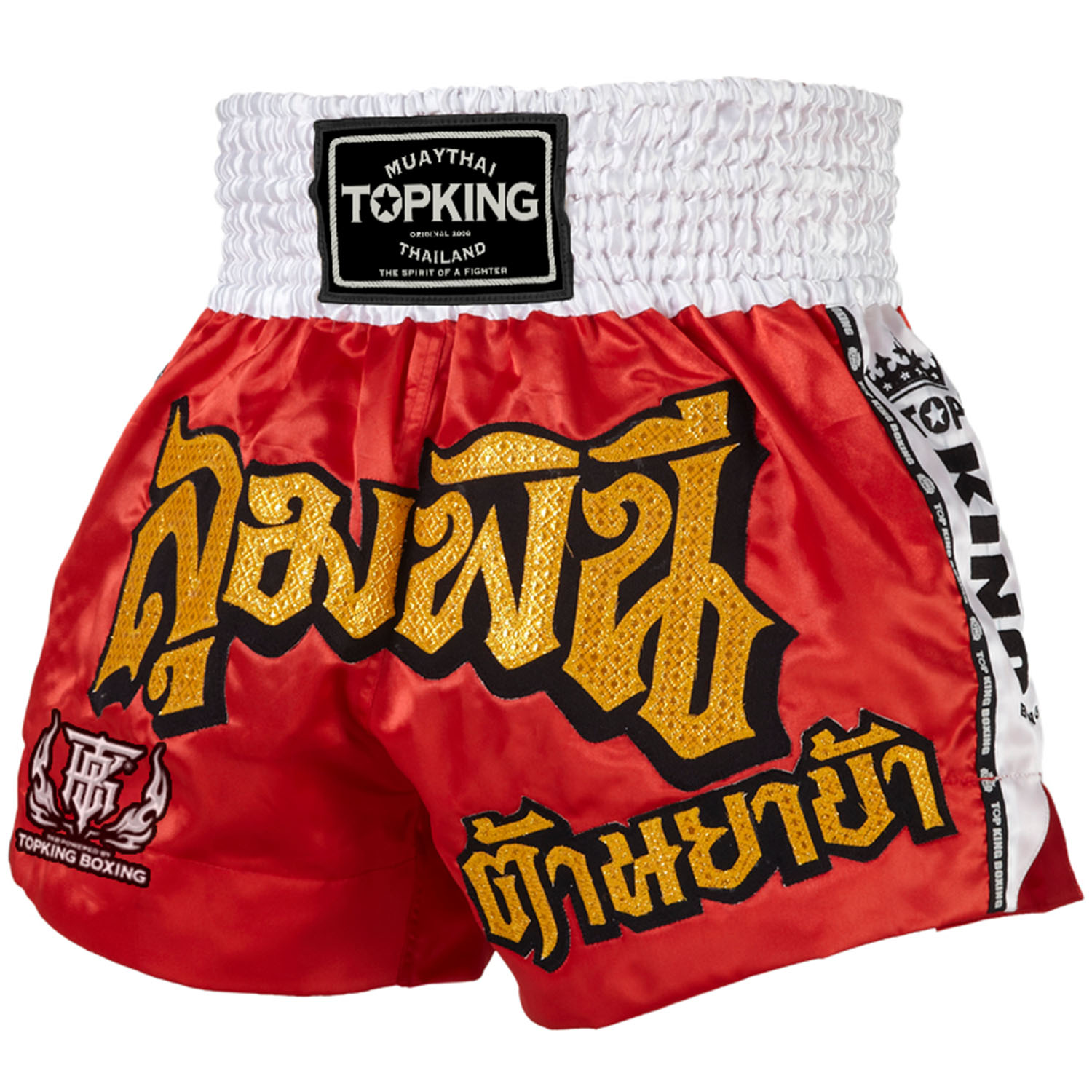 TOP KING BOXING Muay Thai Shorts, TKTBS 043, red, L