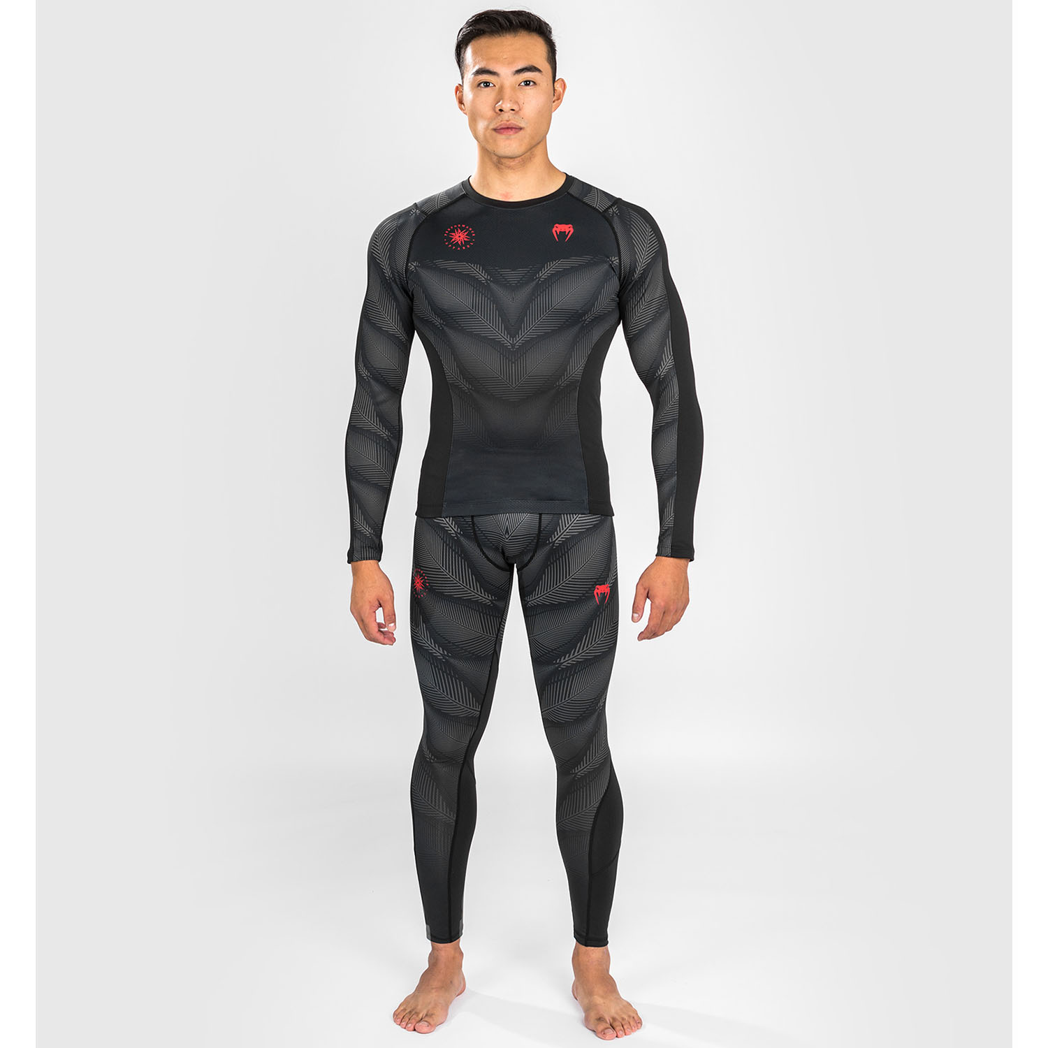 VENUM Rashguard, L/S, Phantom, black-red, XL