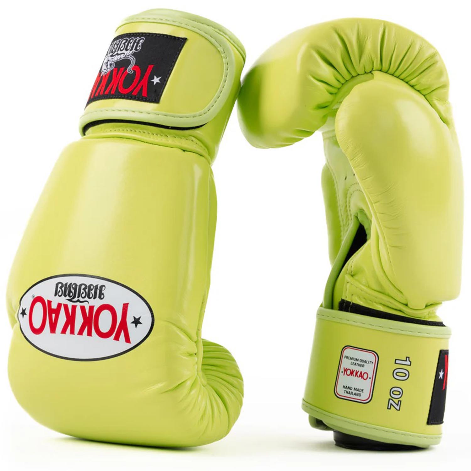YOKKAO Boxing Gloves, Matrix, lime, 16 Oz