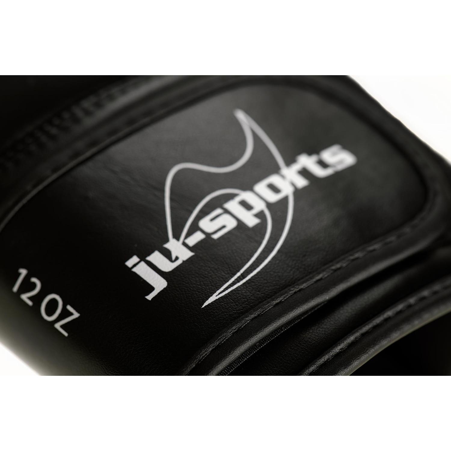 Ju-Sports Boxing Gloves, Training 2.0, black-white, 16 Oz
