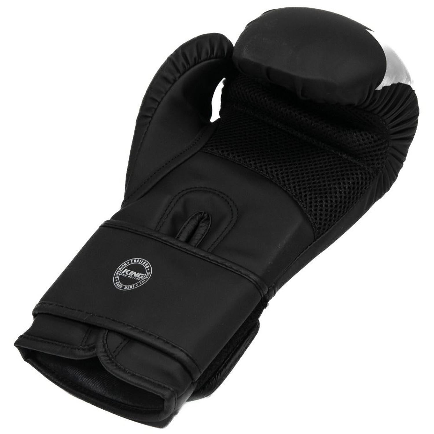 KING PRO BOXING Boxhandschuhe, Revo 7, schwarz-silber, 10 Oz