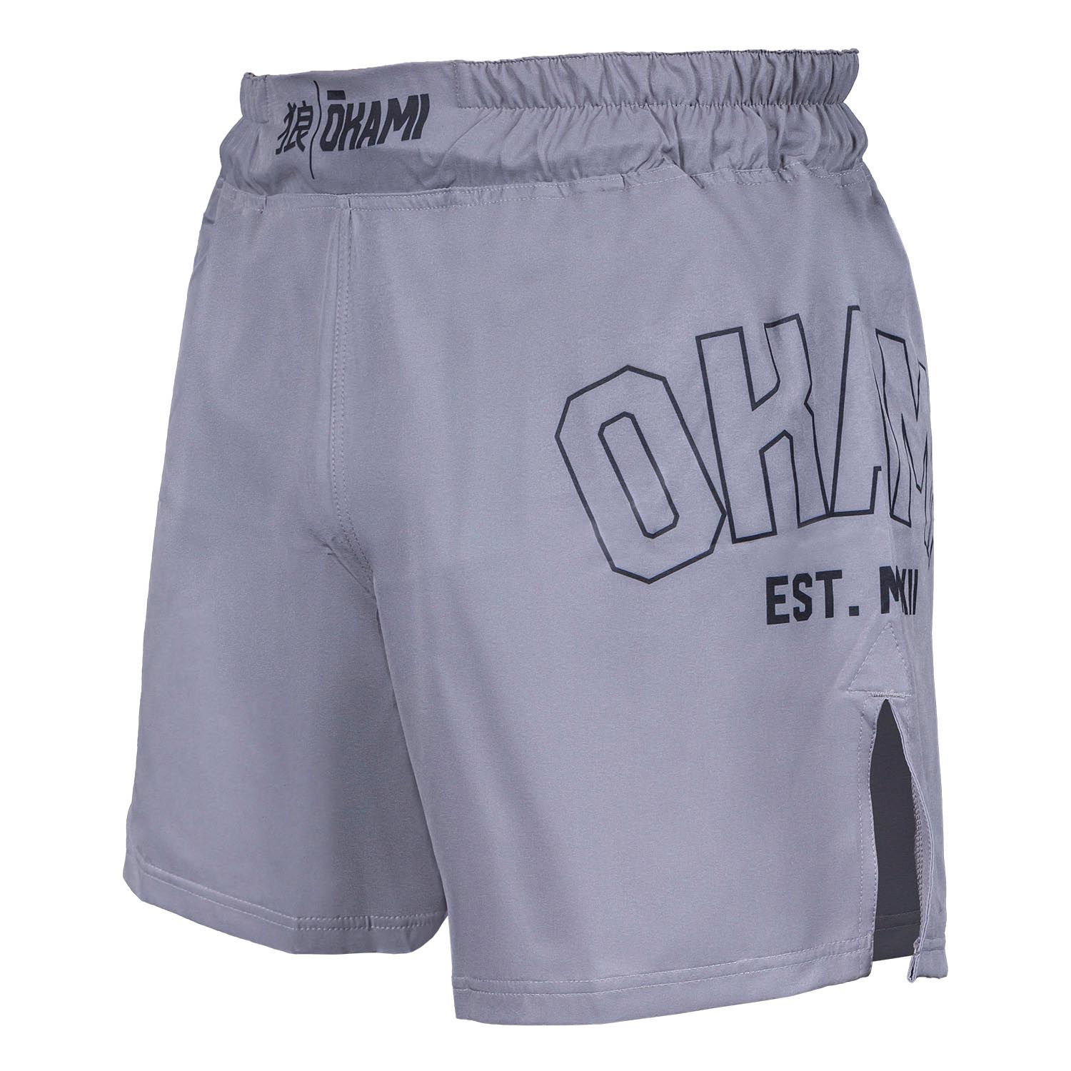 OKAMI MMA Fight Shorts, Logo, grey, XXL
