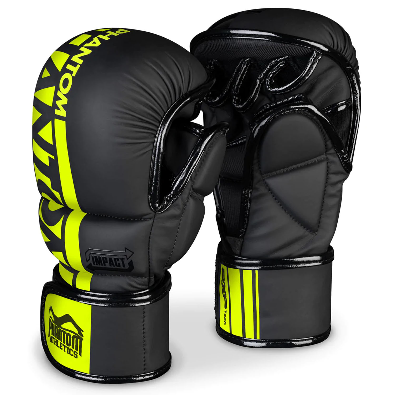 Phantom Athletics MMA Sparring Gloves, Apex, black-neonyellow, L/XL