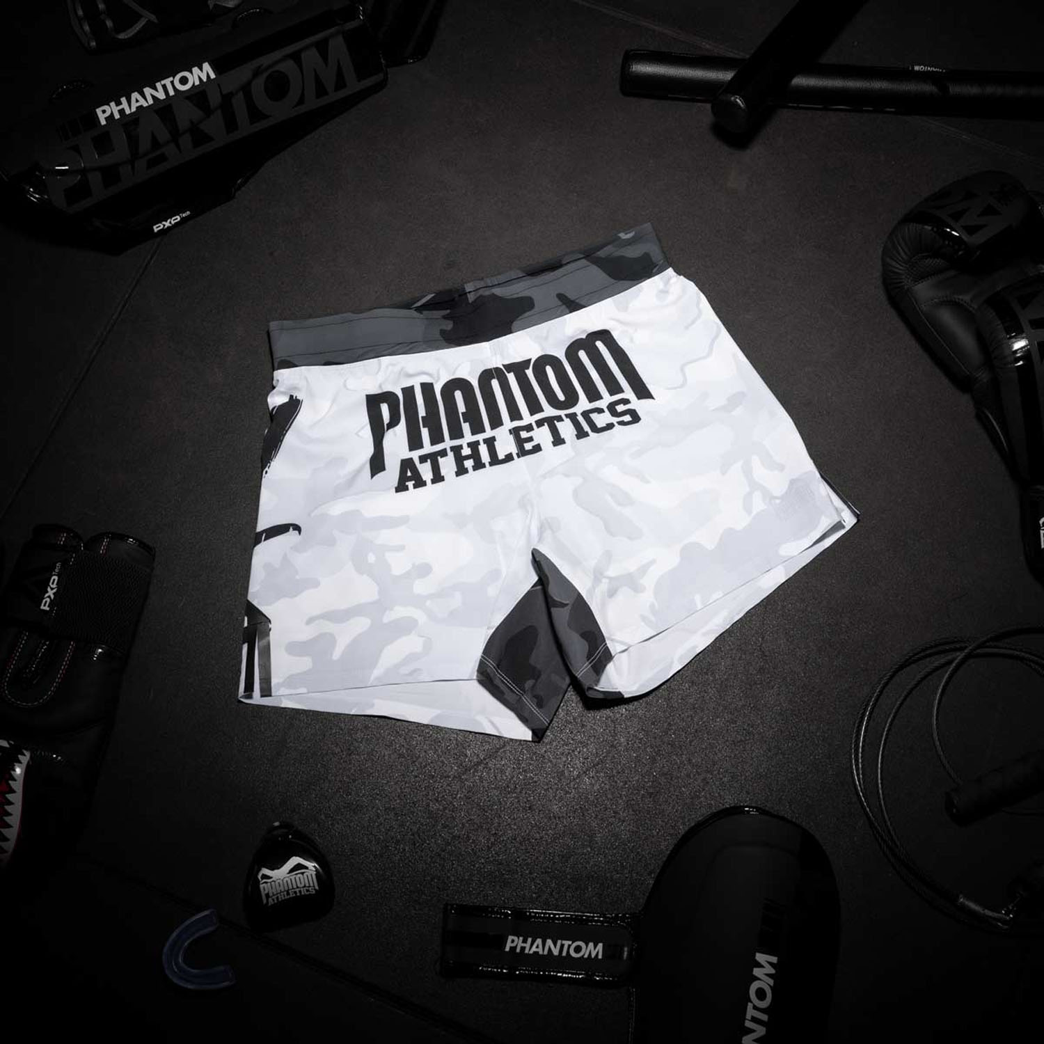 Phantom Athletics MMA Fight Shorts, Flex S, Boxed, weiß, XXL