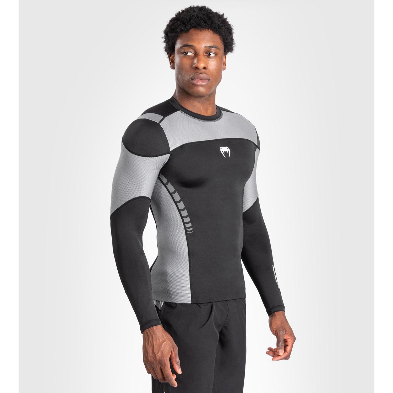 VENUM Rashguard, L/S, Tempest, schwarz-grau, XL