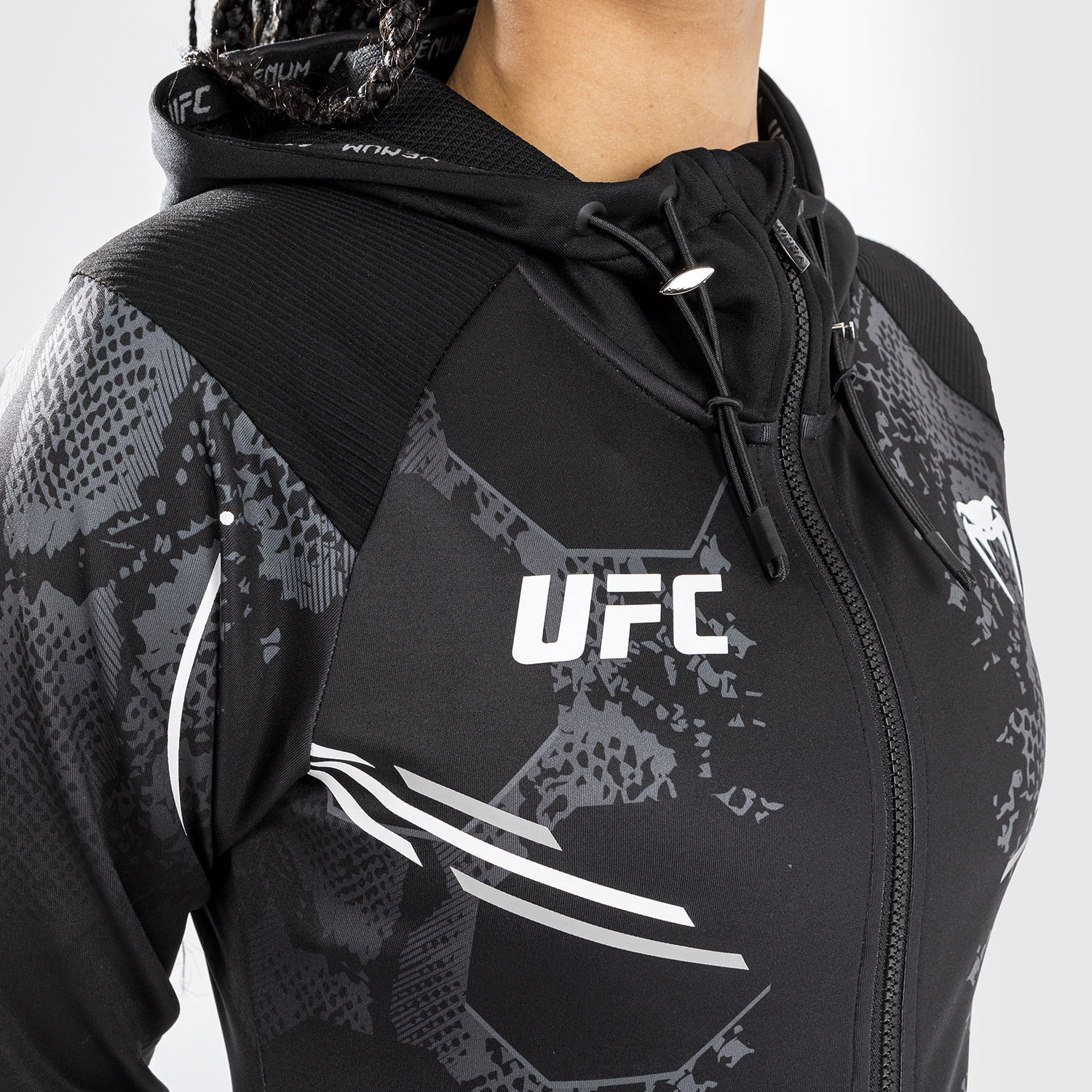 VENUM Zip Hoody, Women, UFC Fight Night, Adrenaline, black, XS