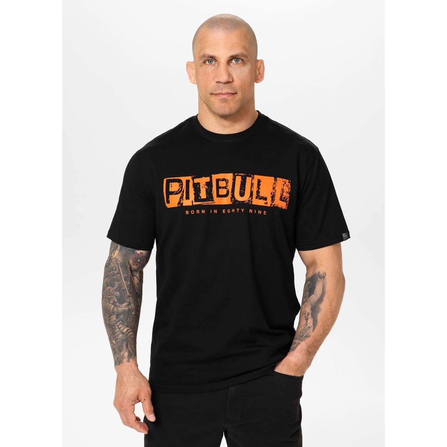 Pit Bull West Coast T-Shirt, Blacky, black-orange, XXXL