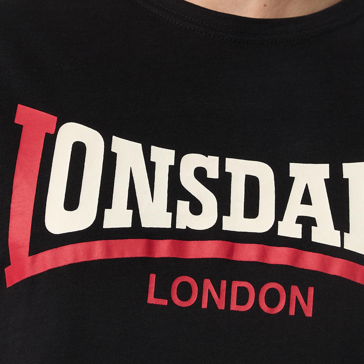 Lonsdale T-Shirt, Two Tone, black, XXL