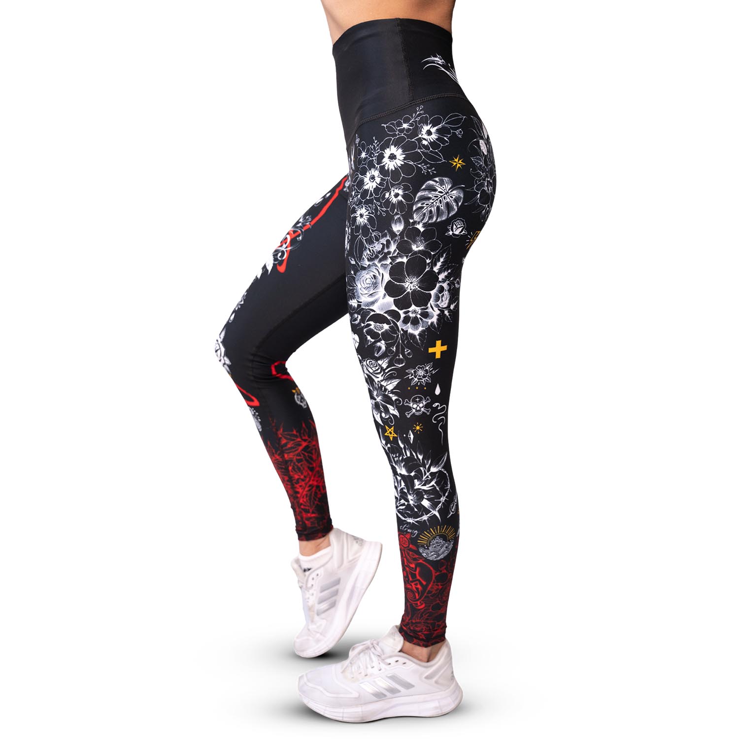 Anarchy Apparel Compression Leggings, Inked Athletica Black, S