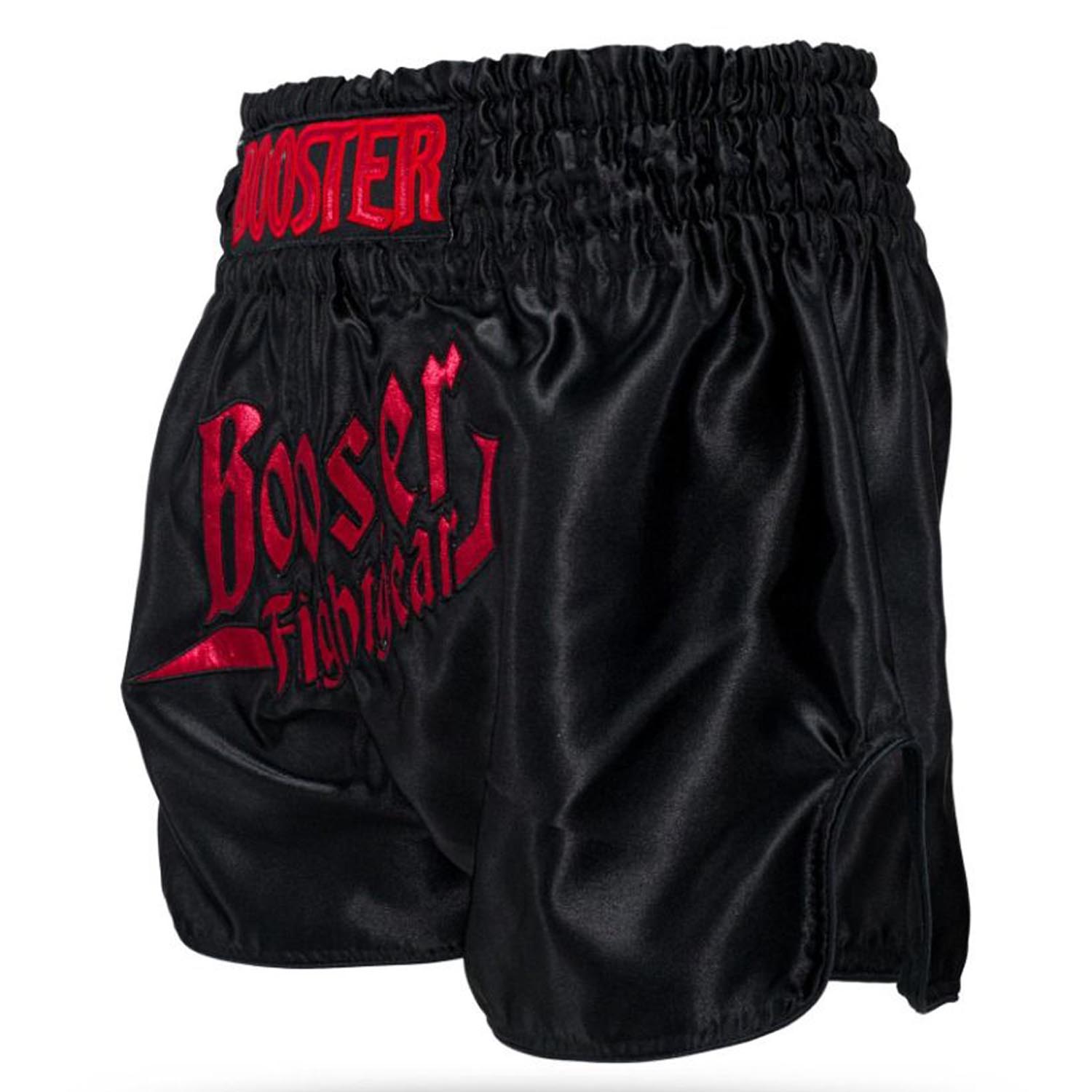 Booster Muay Thai Shorts, Thunder, schwarz-rot, S