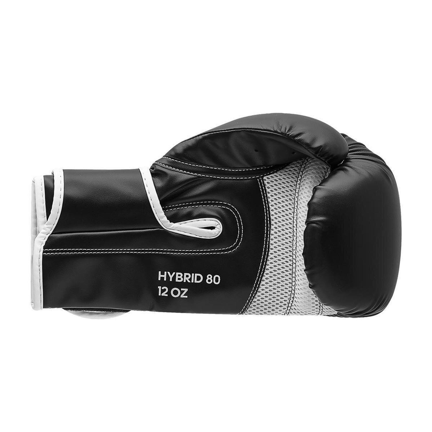 adidas Boxing Gloves, Hybrid, 80, black-white, 16 Oz