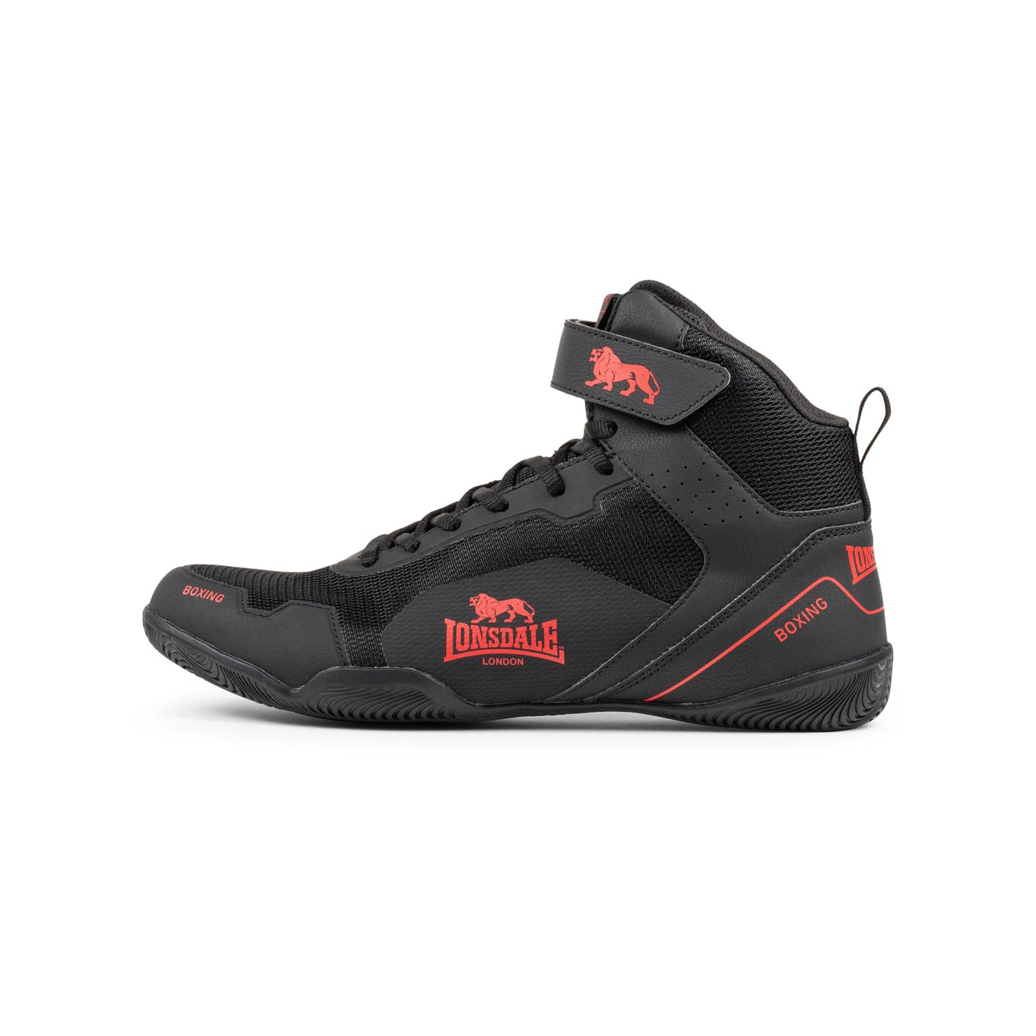 Lonsdale Boxing Shoes, Rufford, black-red, 40