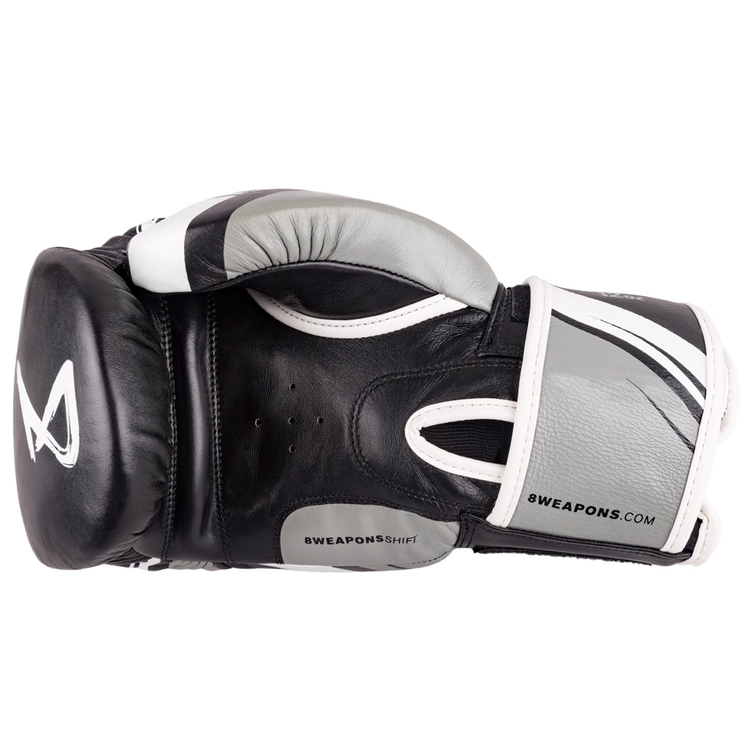 8 WEAPONS Boxing Gloves, Shift, black-white, 16 Oz