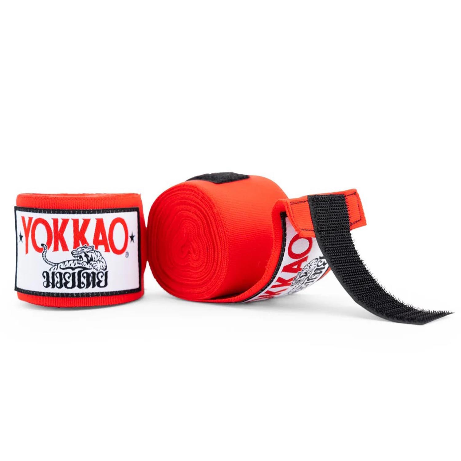 YOKKAO Handwraps, semi-elastic, 4 m, red